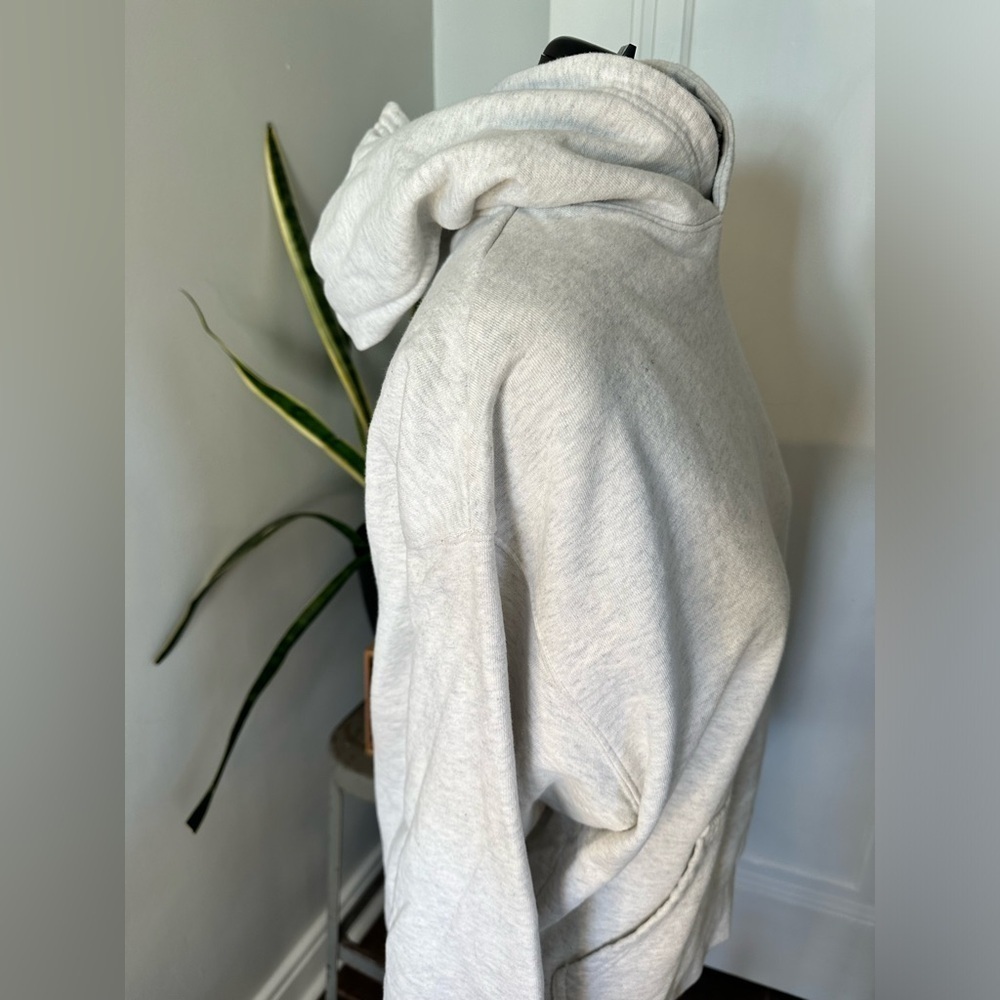 “I Love Ugly" oversized hoodie light Heather gray size XS EUC. Unisex - Picture 8 of 13